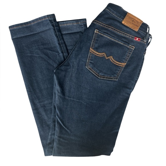 Lucky Brand Sweet n Straight Dark Blue Jeans Size 4/27 - Picture 1 of 7